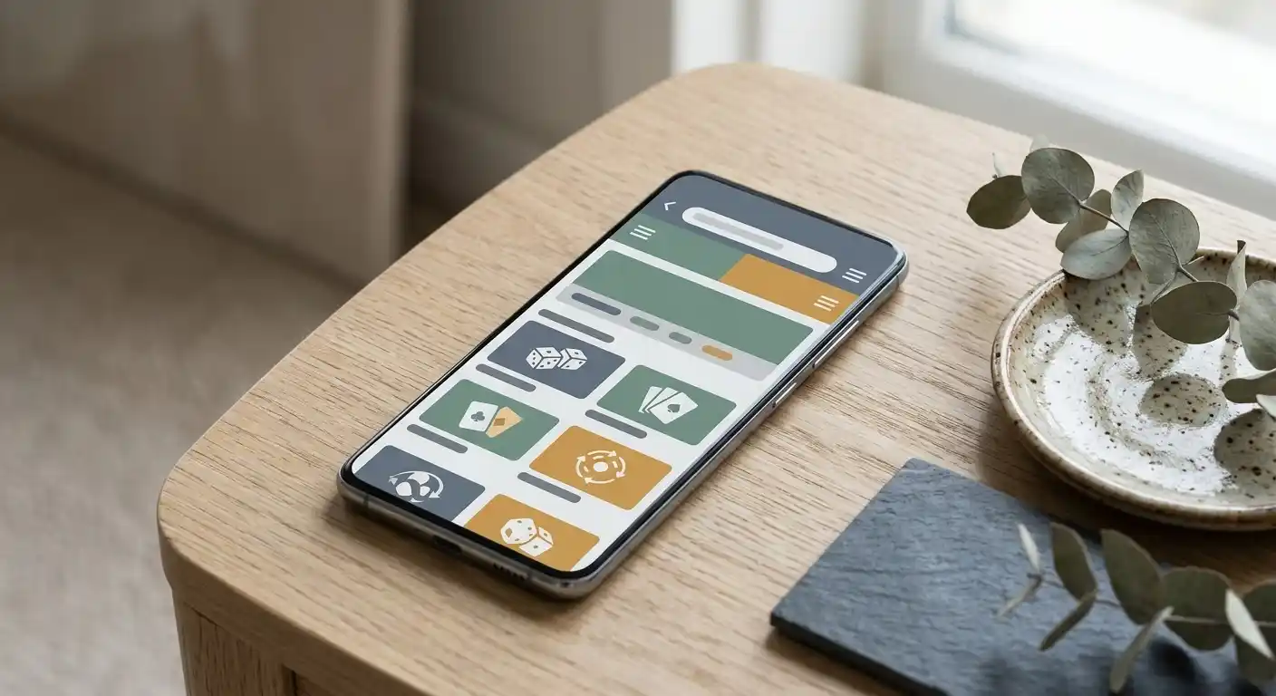 Conceptual illustration of mobile browser casino access on an Australian user's phone
